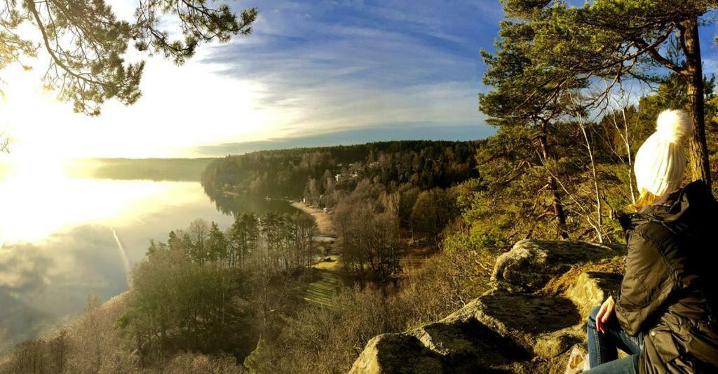 Lovely studio apartment seaview&private sauna Lerum Exterior foto